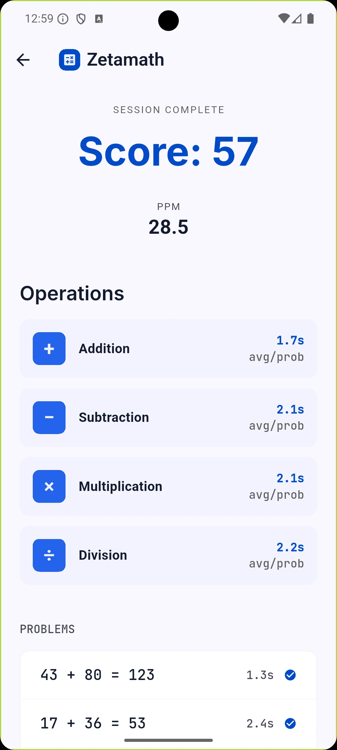 Zetamath - Zetamac Mental Math screenshot